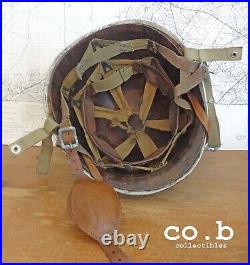 WWII M2 DBail Paratrooper Helmet 509th PIB withRARE IMP M1c Jump Liner