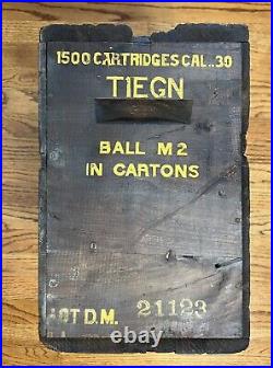 WWII Original US Wooden Ammo Crate M2 Ball Box RARE Early War Type