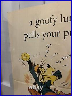 WWII Poster Walt Disney Goofy RARE