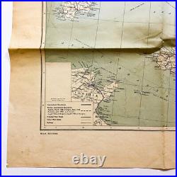 WWII RARE 1944 Joint Allied Forces Headquarters War Room Strategic Planning Map
