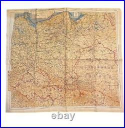 WWII RARE Invasion Escape Silk Map E/F 100% AUTHENTIC WW2 PARATROOPER MAP