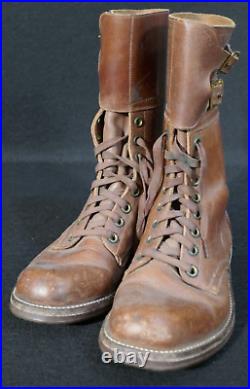 WWII US Army WAC Women's Army Corps Double Buckle Field Service Boots, Rare