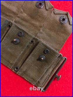 WWII USMC Cartridge Belt (HARIAN -44-) 10 Pocket. M1923 OD#7 RARE Variant