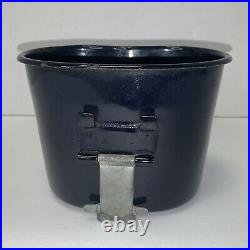 WWII USMC Rare! Blue CANTEEN CUP Porcelain Enamel (L. F. &C. 1942) Near Mint