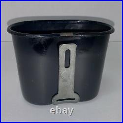 WWII USMC Rare! Blue CANTEEN CUP Porcelain Enamel (L. F. &C. 1942) Near Mint