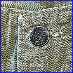 WWII WW2 US Army 13 Star Buttons HBT Herringbone Trousers Pants RARE LARGE 34x33