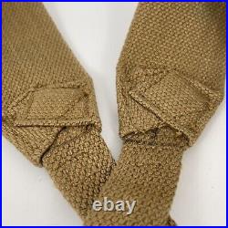 WWII WW2 US Army Rare British-Made M1936 Khaki Web Suspenders NOS 1944
