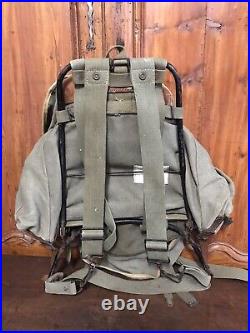 WWII WW2 Vietnam Canvas Rucksack Welded Frame Military Backpack Rare