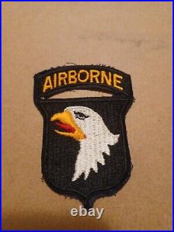 WWII original cutout Patch 101st Airborne Division very rare and historic