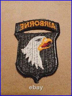 WWII original cutout Patch 101st Airborne Division very rare and historic
