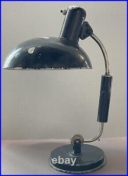 WWii GERMAN OFFICE MAP DESK LAMP, adjustable socket/internal wiring intact RARE