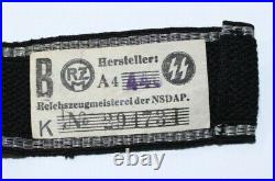 Waffen SS Cuff Title Langemarck RZM Original WWII German Flemish Arm Band Rare