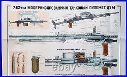Ww2 Russian Soviet Army 7.62 MM Tank Machine Gun Dtm Rare Military Ussr Poster