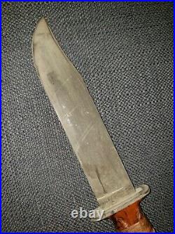 Ww2 Us 1940's Ka-bar Commando Fighting Knife Bakelite Leather Handle, Rare, Nos