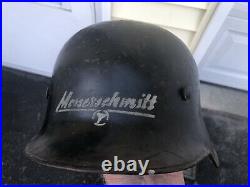 Ww2 wwii original german helmet Messerschmitt Factory Police Helmet Rare