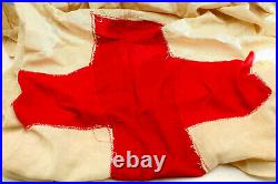 Wwii American Red Cross Wac Us Army Hospital Medic Flag Linen Dated And Rare