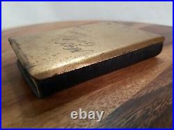 Wwii Heart Shield New Testament Gold Metal Cover Pocket Bible Military Rare Book