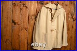 Wwii Royal Navy Duffle Coat Wool Rare British Army Antique Jacket Size L-42